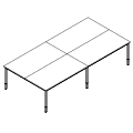 Desk - bench 4-osobowy - PR-A4-204-1 P-Round