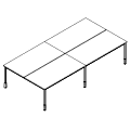 Coworkers Desk - bench 4-osobowy - PR-B4-204-1 P-Round