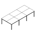 Coworkers Desk - bench 6-osobowy - PR-A6-202-0 P-Round