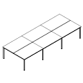 Coworkers Desk - bench 6-osobowy - PR-B6-203-0 P-Round
