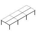 Desk - bench 6-osobowy - PR-C6-204-0 P-Round