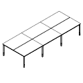 Coworkers Desk - bench 6-osobowy - PR-B6-203-1 P-Round