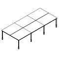 Coworkers Desk - bench 6-osobowy - PR-C6-202-1 P-Round