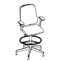Bar stool LightUP LightUp 350S Revolving chairs