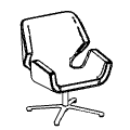 Revolving chair Booi BO 4C2 Armchair