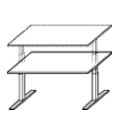 Desk with electrical height adjustment  SKY-3P Sky Premium