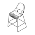 Bar stool  HOCKER CFS-ROD UPH Tauko