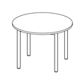 Conference table  ST02F P-Round