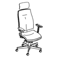 Revolving chair  CJ 103 white Corr