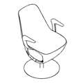 Revolving chair  Pelikan 10R Armchair
