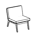 Office-Sofa  Fin fotel drewno - ORZECH Fin