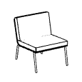 Office sofa  Fin fotel metal - DAB Fin