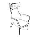 Revolving chair  UM W 703 Armchair