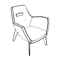 Revolving chair  UM W 702 Armchair