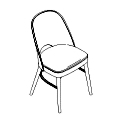 Visitor chair Krzeslo kawiarniane A-0046 A-0046 Cafeteria chairs