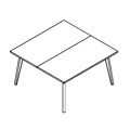Table  - niski - touch-down - blaty podwojne TUN S221-X Workplace furniture