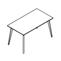 Conference table Wysoki - touch down - blaty pojedyncze TUH B125-X Conference tables