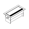 Akcesoria do biurka i panela dzielącego - mediabox zamykany 4x230V - MB 03 Duo-T
