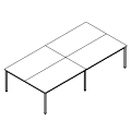 Desk - bench 4-osobowy - PR-A4-204-0 P-Round
